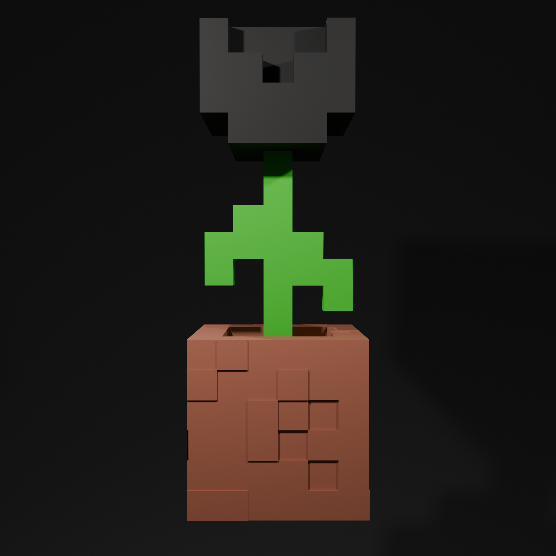 Minecraft Wither Rose Flower STL