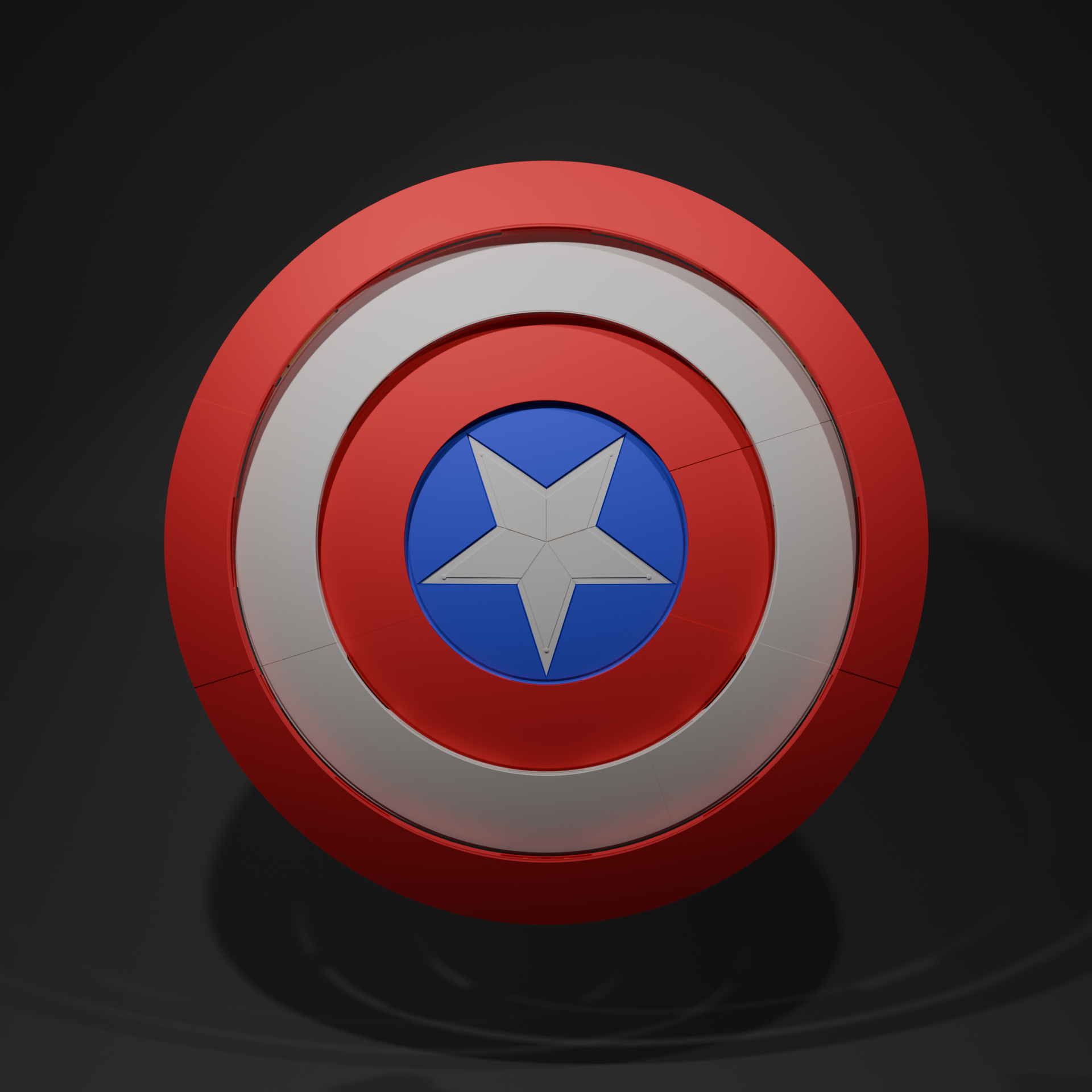 MCU Captain America Shield - Cosplay Replica in 34 Colored Pieces