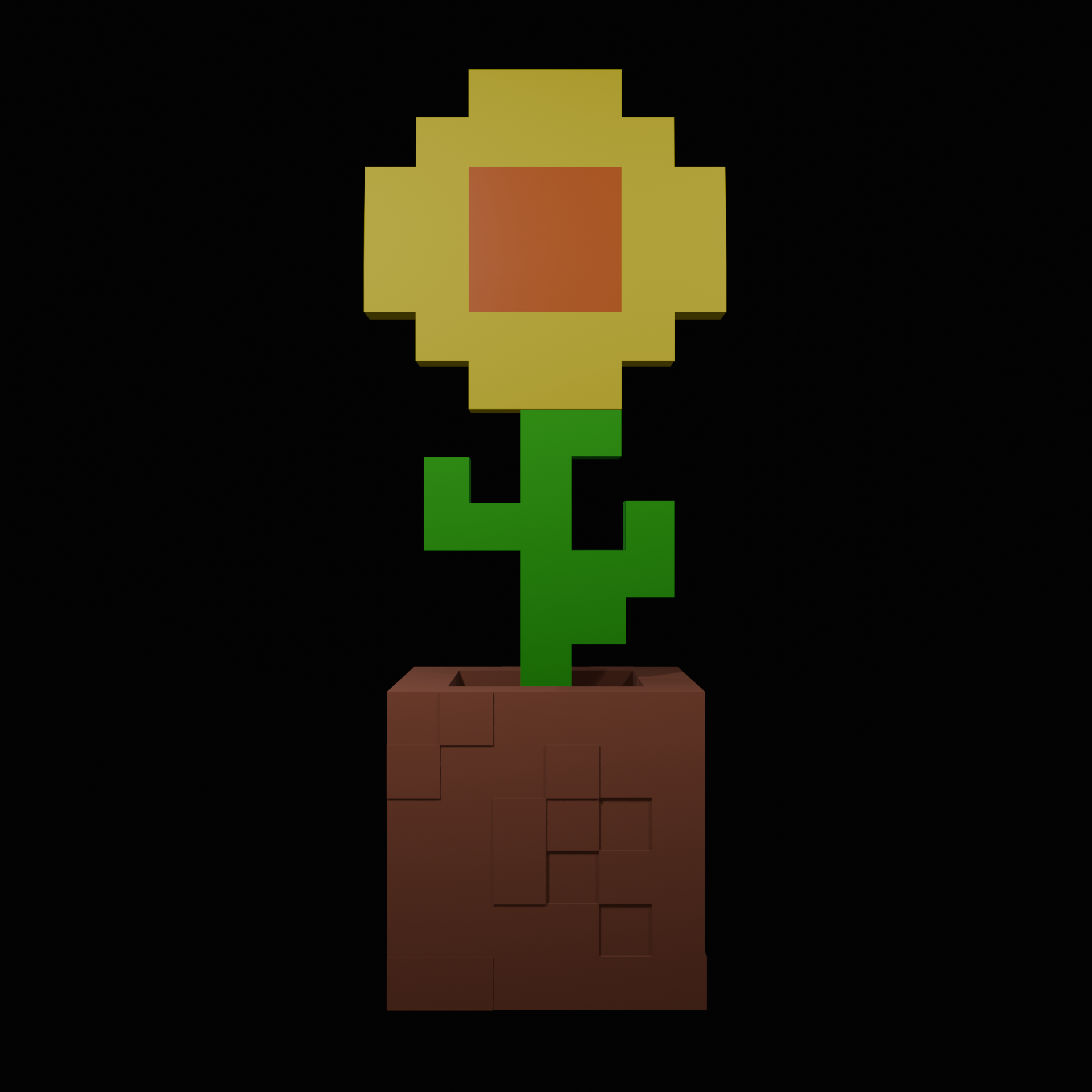 3D Printed Minecraft Flowers