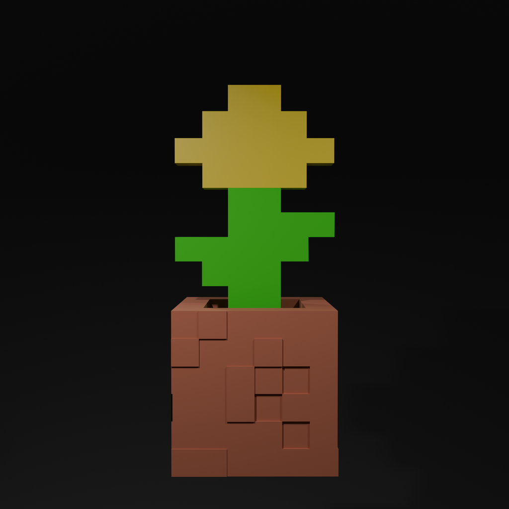 Minecraft Dandelion Flower STL