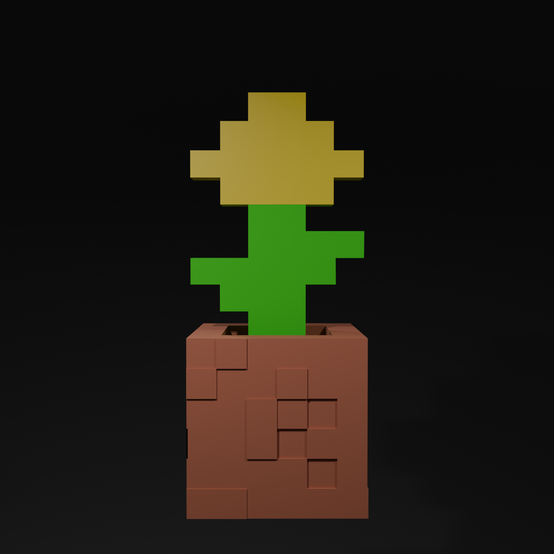 Minecraft Dandelion Flower STL