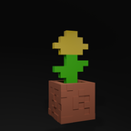 Minecraft Dandelion Flower STL