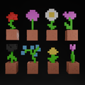 3D Printed Minecraft Flowers