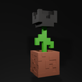 Minecraft Wither Rose Flower STL