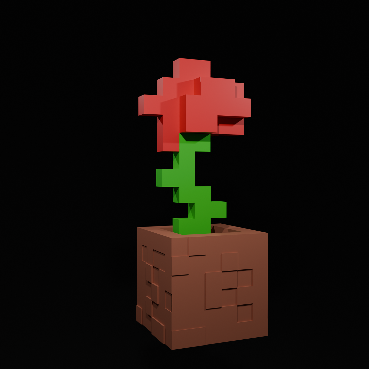 3D Printed Minecraft Flowers