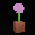 Minecraft Allium Flower STL