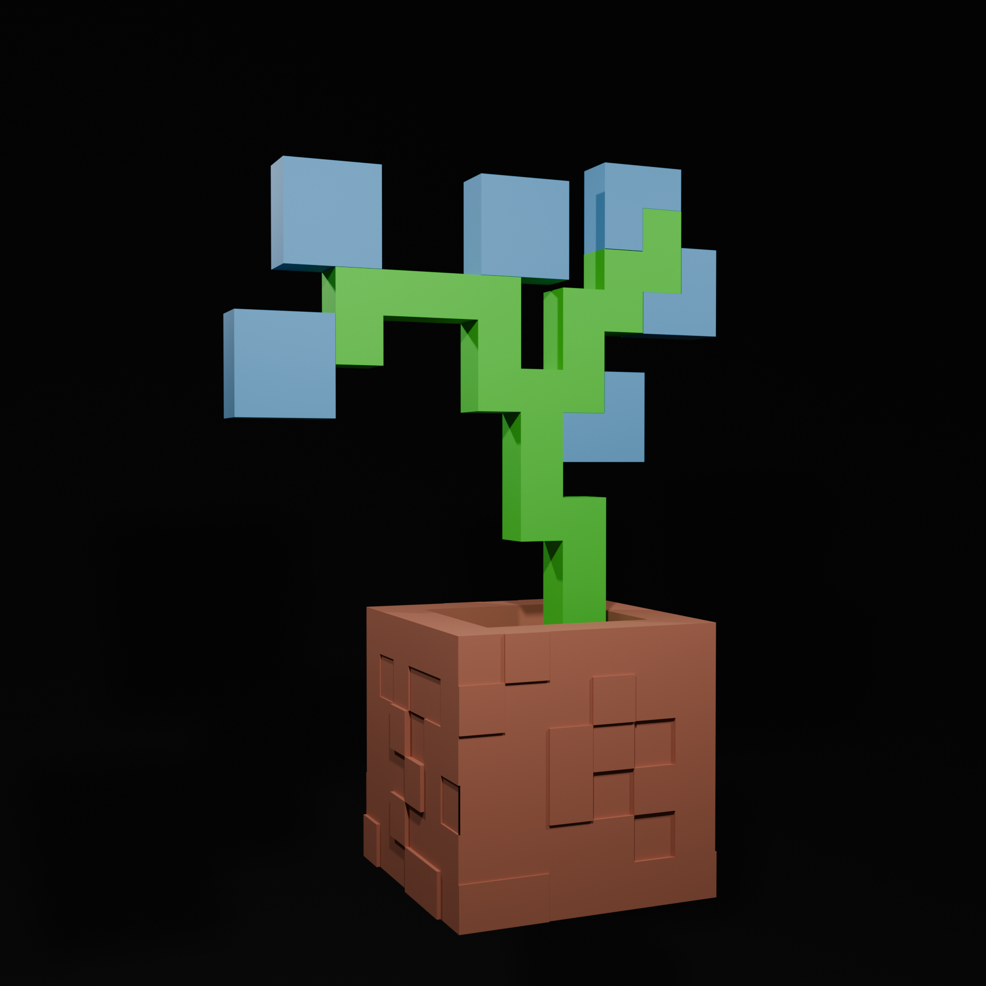 Minecraft Orchid Flower STL