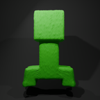 Minecraft Creeper Statue Replica - Pixel Mob Collectible Figure