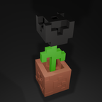 Minecraft Wither Rose Flower STL