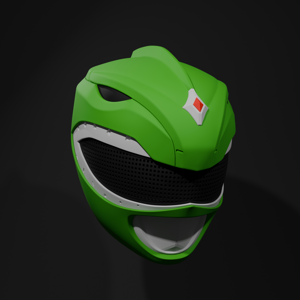 Mighty Morphin Green Ranger Helmet - Tommy Oliver MMPR Cosplay Replica