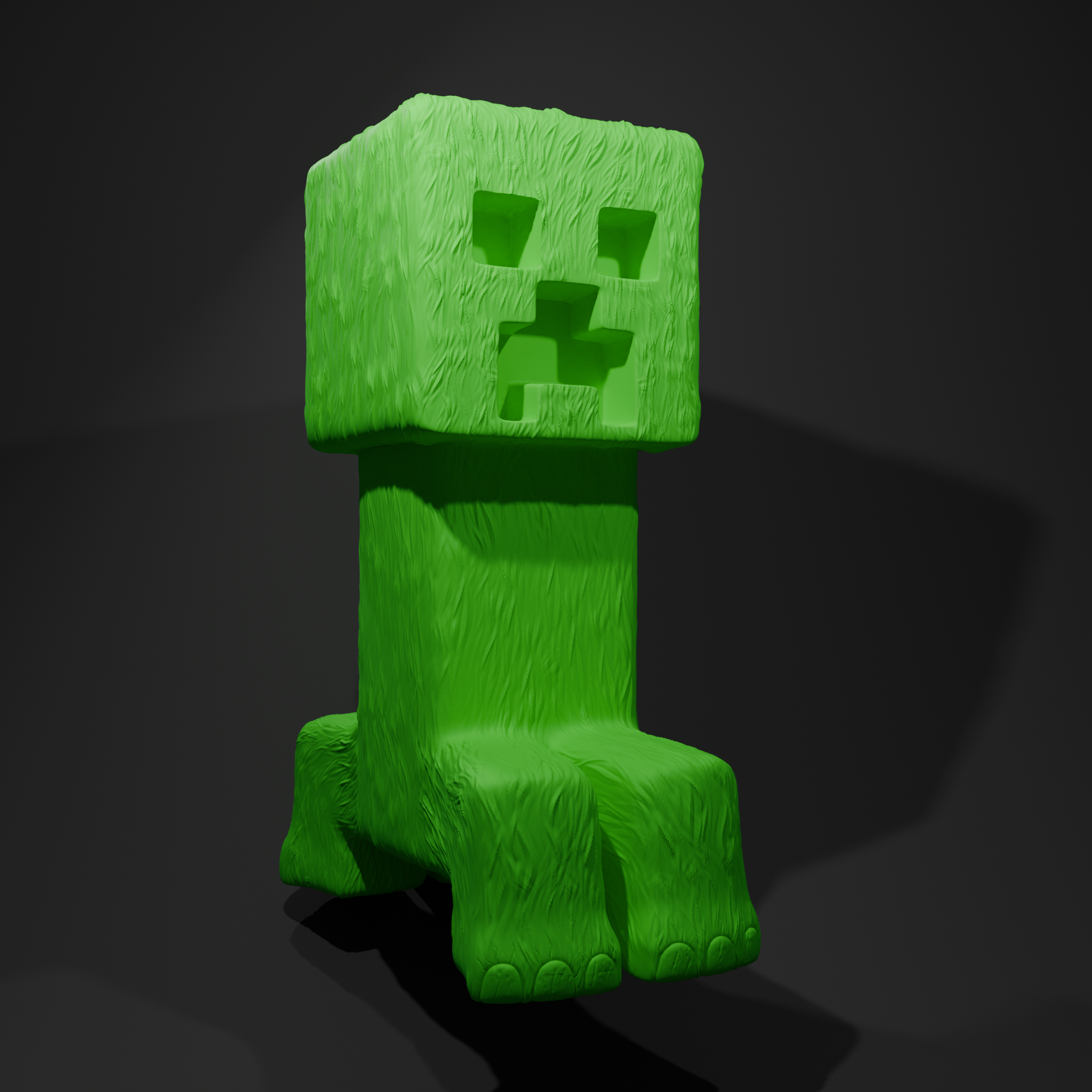 Minecraft Creeper Statue Replica - Pixel Mob Collectible Figure