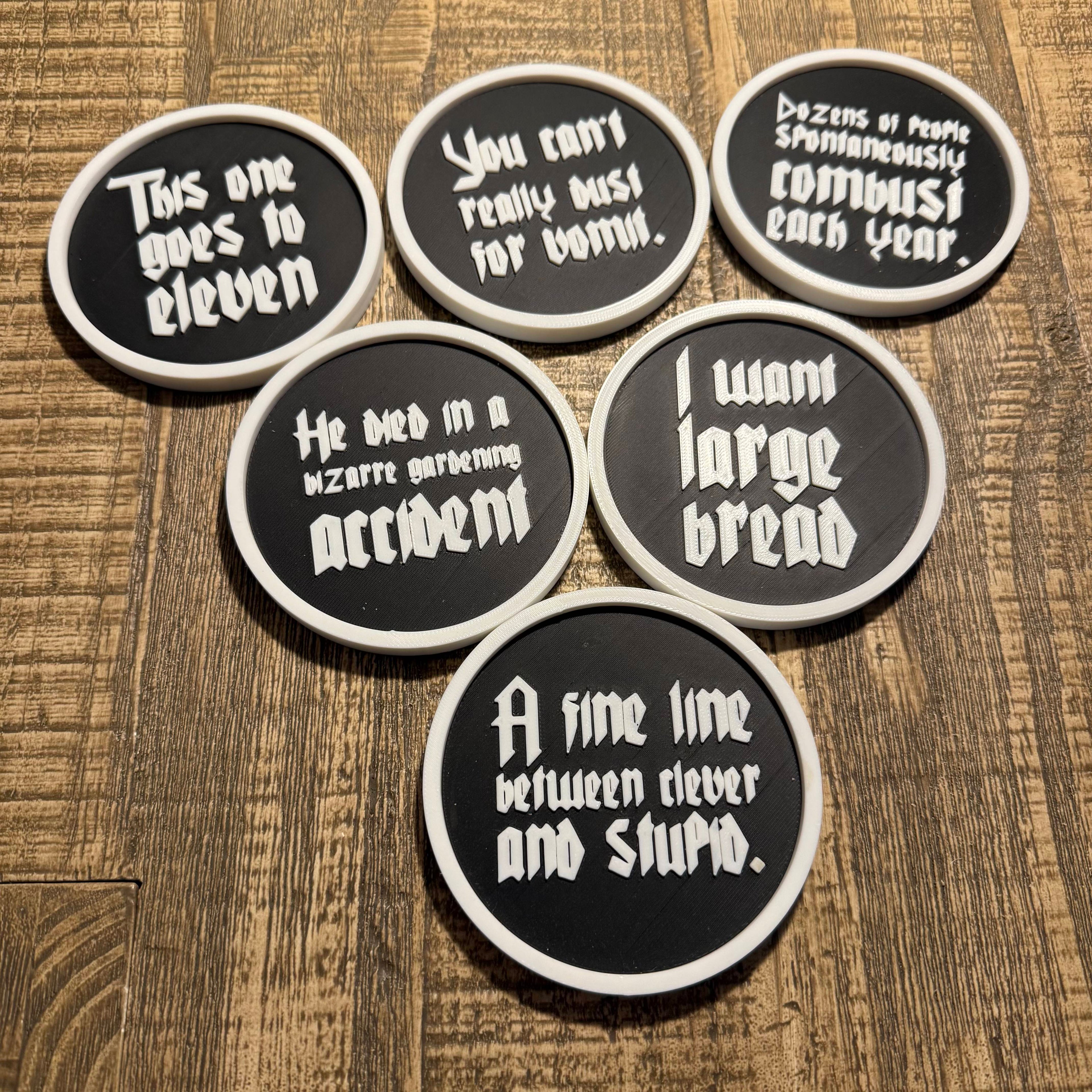 Spinal Tap Coaster Set