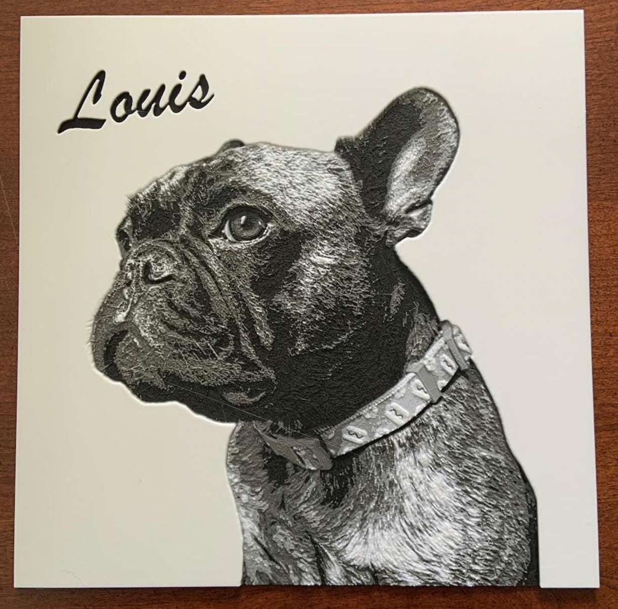 Custom 3D Printed Pet Portraits