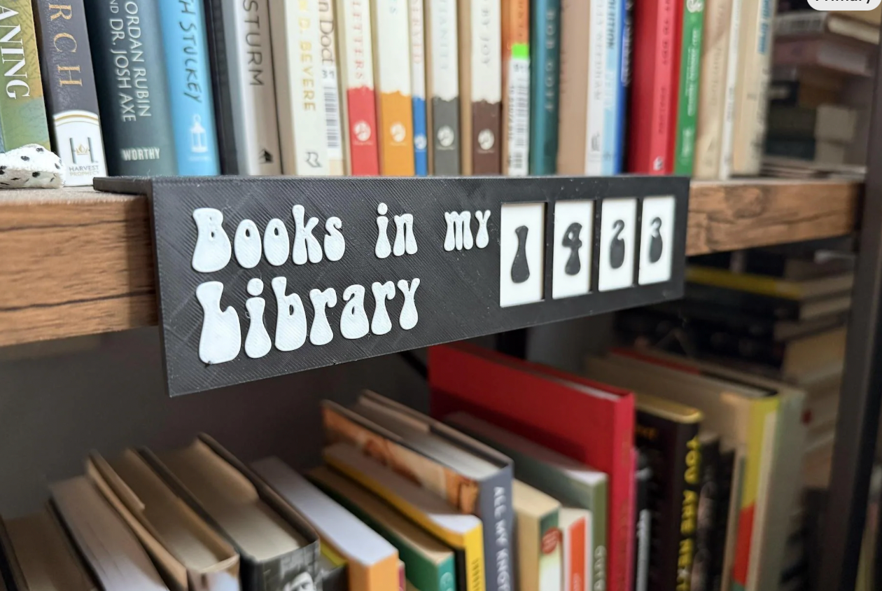 Books in my Library Counter Decor