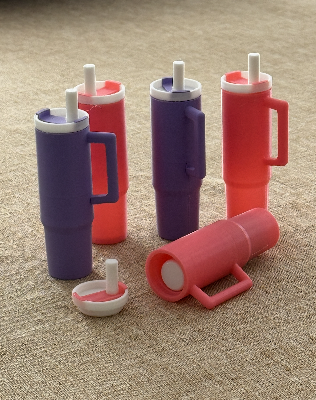 Mini Stanley Cup Keychain - 3D Printed Chapstick Holder