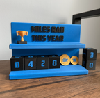 3D Printed Runner Gift – Mileage Tracker Medal & Goal Display
