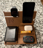 3D Printed Personalized Valet Tray | Wallet and Watch Organizer | Nightstand Catchall | Gift for Dad Husband