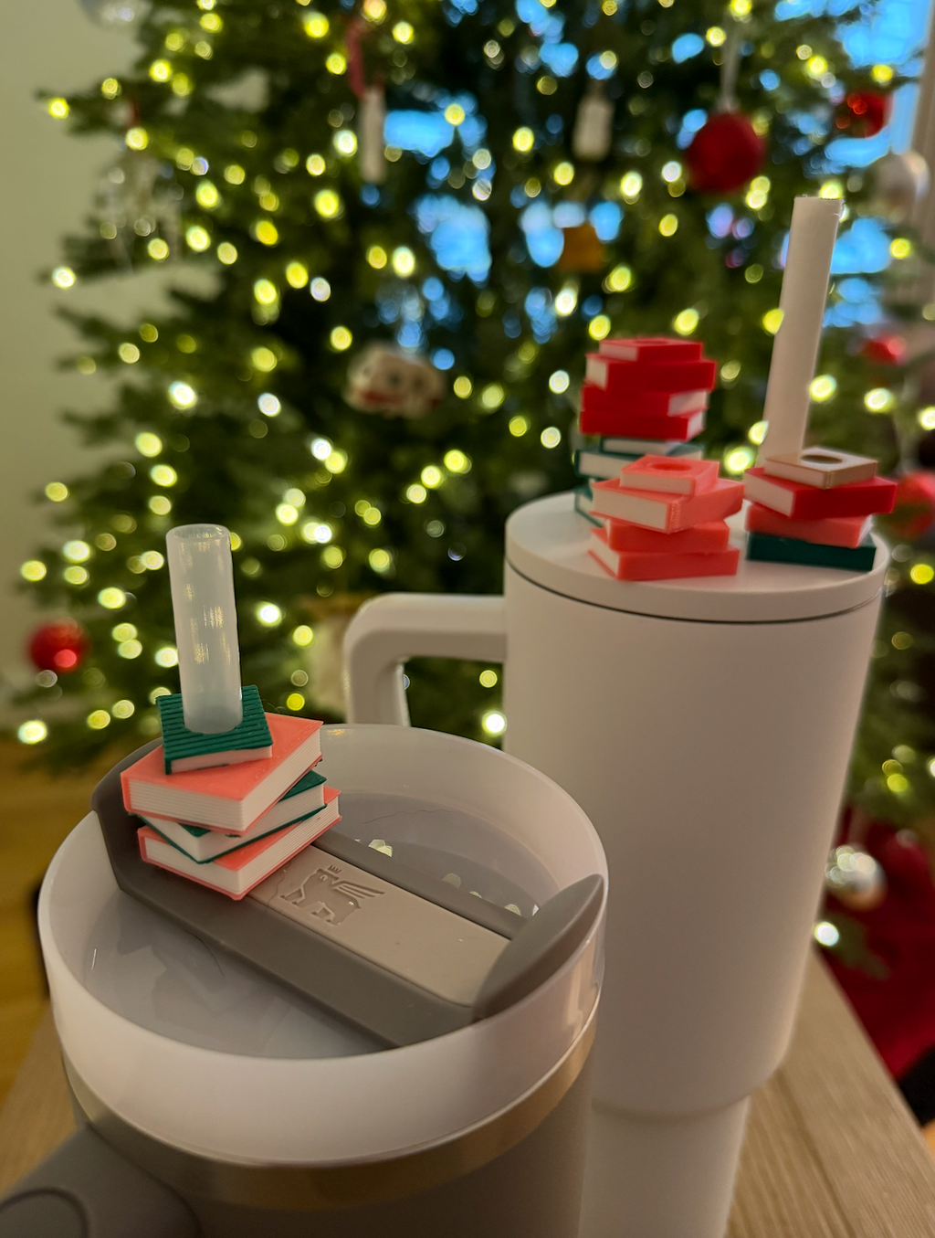 3D Printed Mini Book Straw Toppers for Book Lovers – Stanley, Yeti, Tumbler Straws – Choose Your Color!
