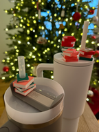 3D Printed Mini Book Straw Toppers for Book Lovers – Stanley, Yeti, Tumbler Straws – Choose Your Color!