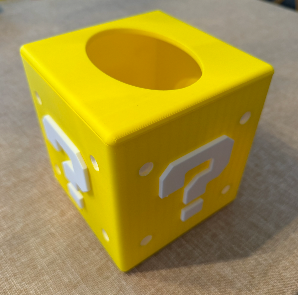 3D Printed Super Mario Question Box Tissue Cover