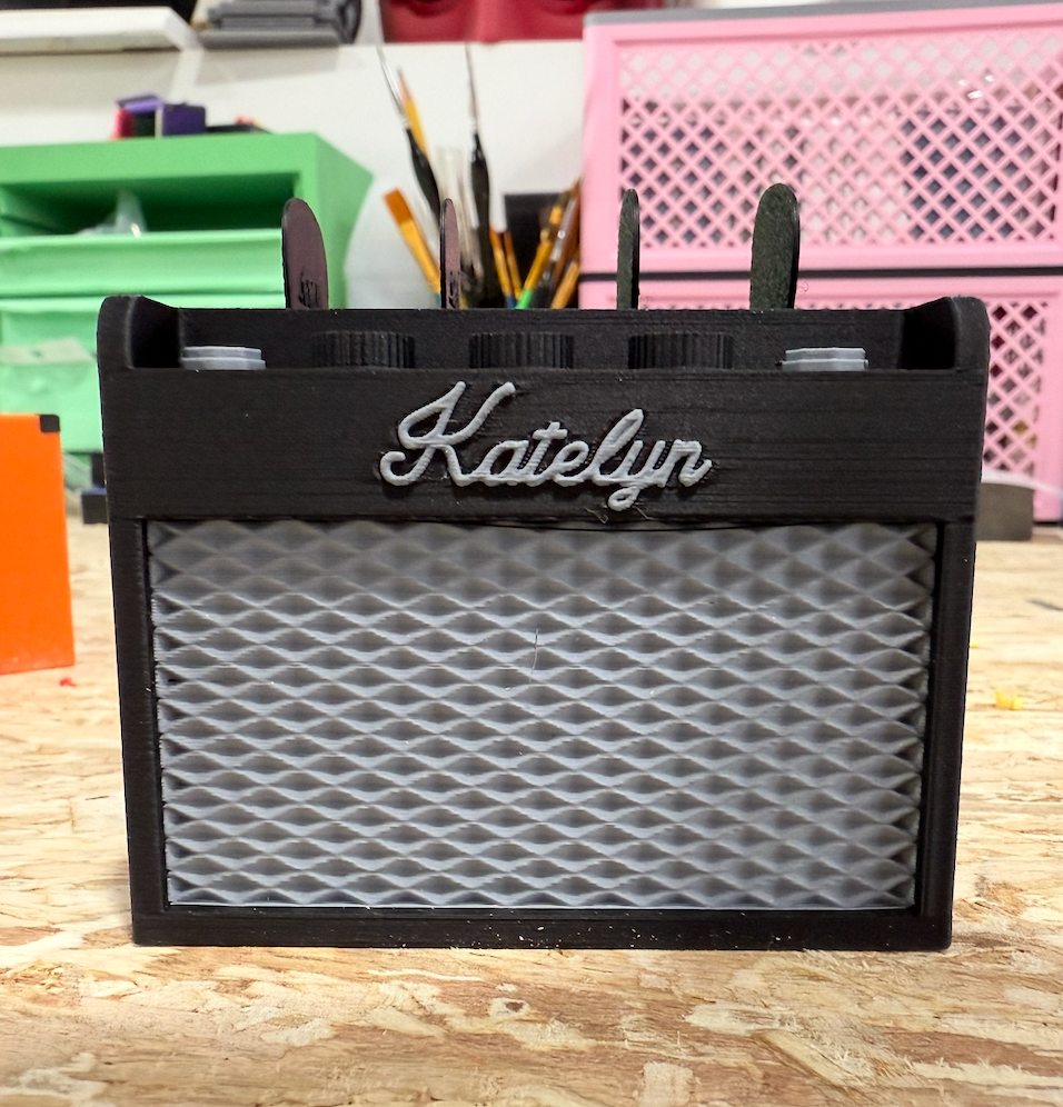 Custom Guitar Amp Pick Holder and Guitar Stand Slide Holder | Marshall, Orange, Fender