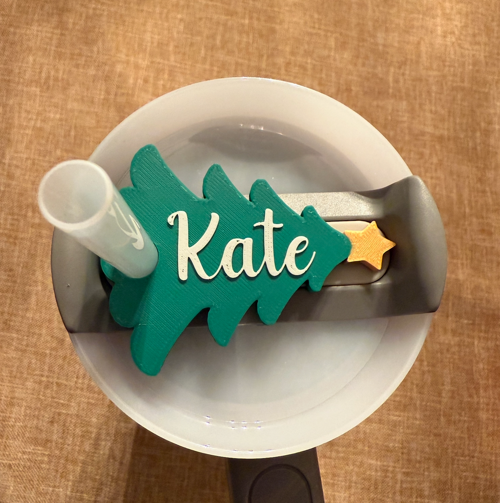 Custom Christmas Tree Stanley Cup Topper