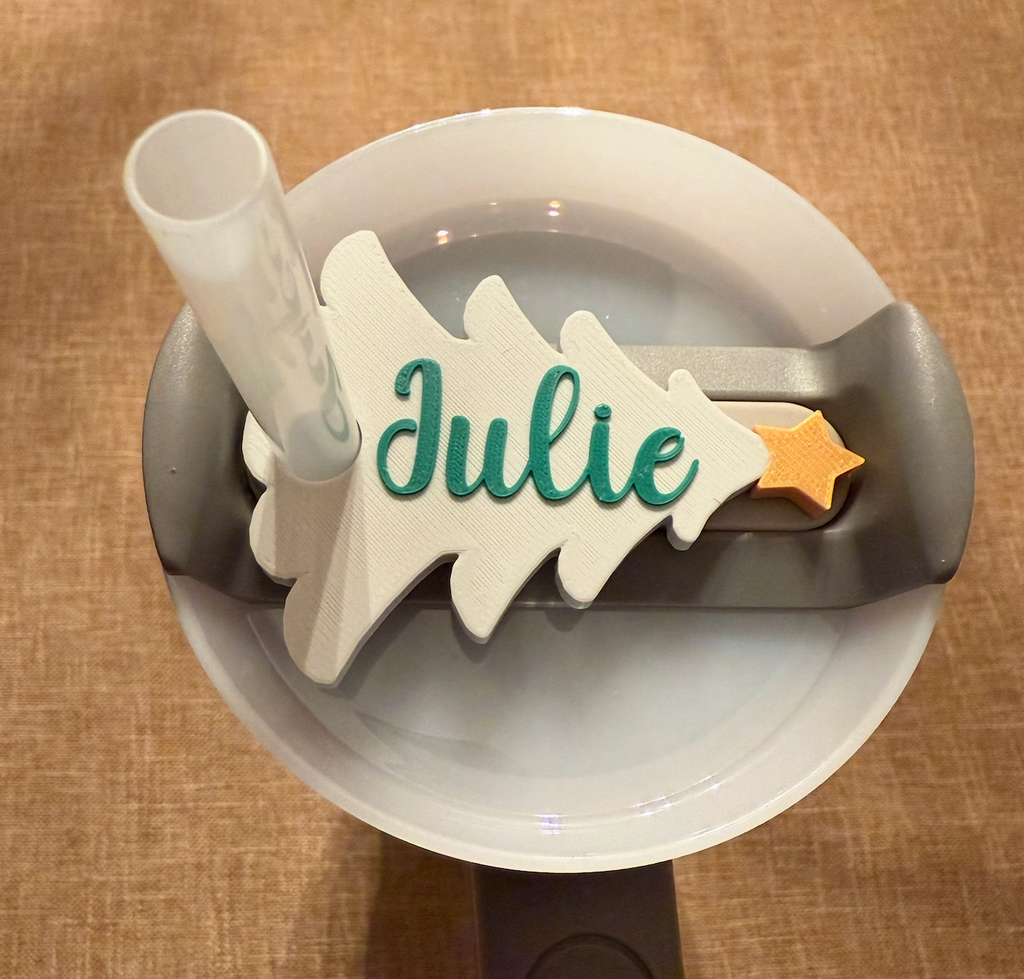 Custom Christmas Tree Stanley Cup Topper