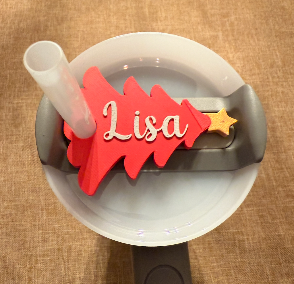 Custom Christmas Tree Stanley Cup Topper