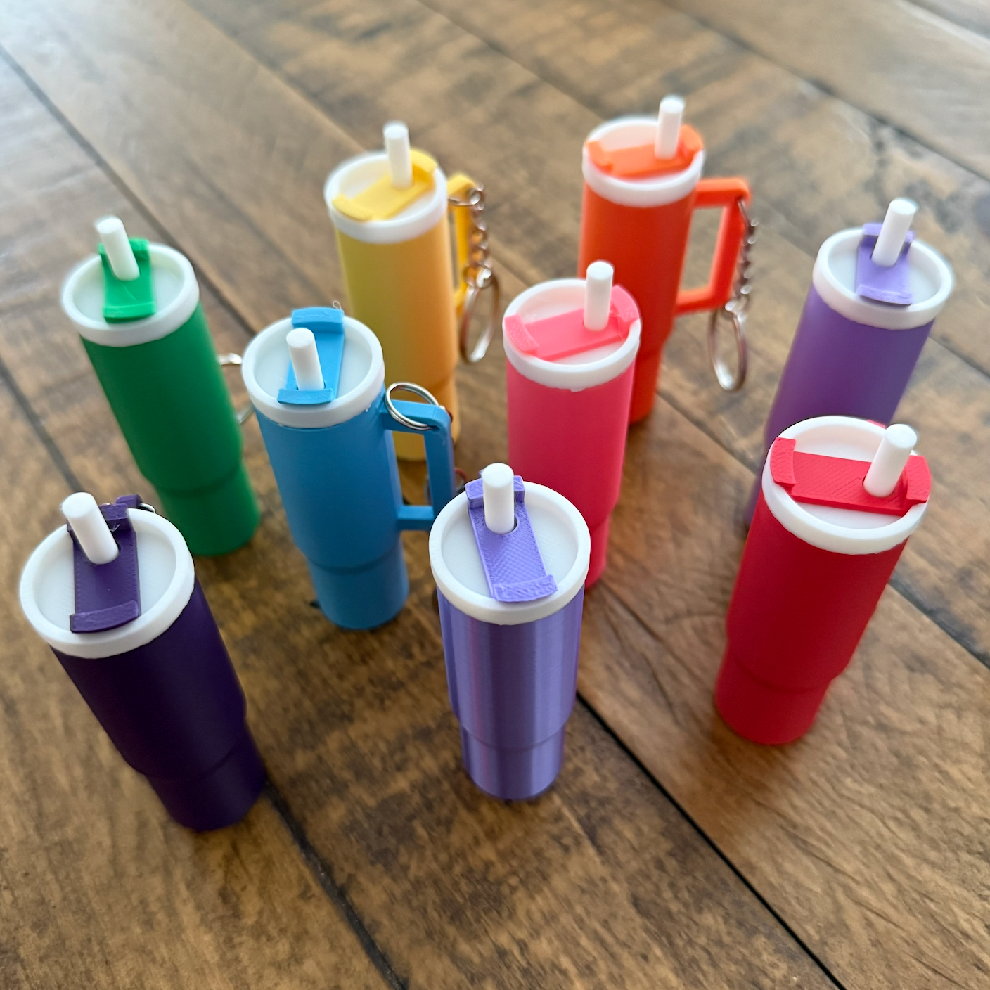 Mini Stanley Cup Keychain - 3D Printed Chapstick Holder