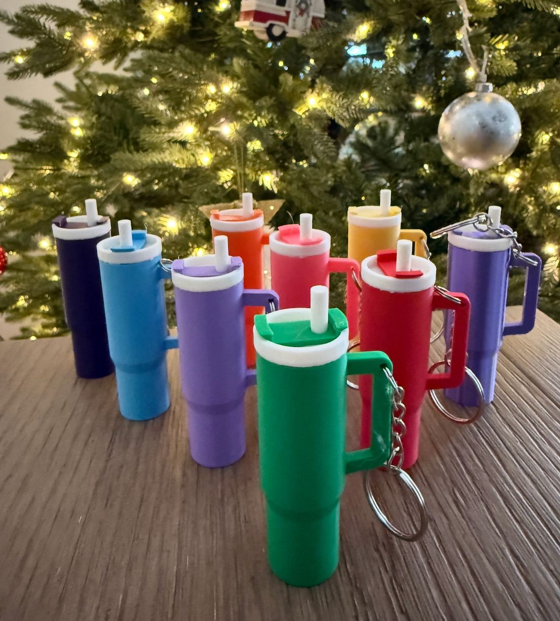 Mini Stanley Cup Keychain - 3D Printed Chapstick Holder