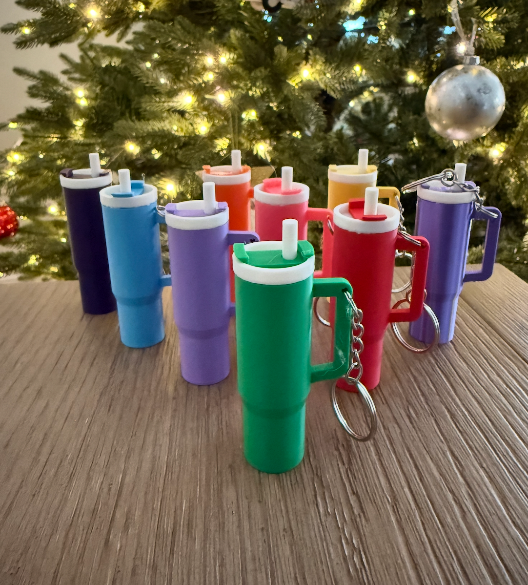 Mini Stanley Cup Keychain - 3D Printed Chapstick Holder