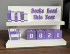 3D Printed Books Read This Year Counter with Dice | Book Tracker 2026 | Bookworm Gift | Reading Challenge Decor | Bookshelf Must-Have