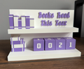 3D Printed Books Read This Year Counter with Dice | Book Tracker 2026 | Bookworm Gift | Reading Challenge Decor | Bookshelf Must-Have